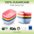 Sugarcane Kids Bowls 5Pack (27oz) + Coconut Pad 2Pc - Natural Plastic Dishes for Toddler to Big Kids - Fried Rice & Noodles – Microwaves & Dishwasher Safe – BPA Free, Unbreakable, Reusable - Multi by Dulce Worlds