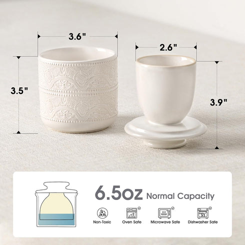 Countertop, Butter Crock, Ceramic Butter Keeper & Dish with Lid - Keeps Butter Soft and Spreadable Fresh for Christmas