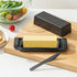 Countertop, 1 Black Butter Dish, Butter Dish With Lid for Unbreakable Butter Keeper With Lid and Knife, Butter Holder
