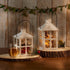 Kate Aspen Rustic Farmhouse Decor, White Candle Holder Lantern, 7.5 Inch, Wedding Decoration, Centerpiece