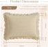 2 20x36 Inch, KKJIAF Pcs Plaid Ruffle Pillow Case King Size, Ruffled Gingham Cotton Pillowcases Linen Feel Plaid Bed