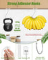 2 Pack Holder(13lb), (16cm) Latoxcaa Self Adhesive Banana Hook Under Cabinet Foldable, Heavy Duty Metal Clear Banana
