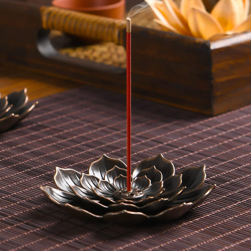 Incense Burner with Detachable Ash Catcher - 5 Incense Holes Stick Holder