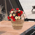 Zerodeko Flower Girl Basket, Woven Seagrass Belly Basket, Rustic Plant Pot for Home Decor, 18cm