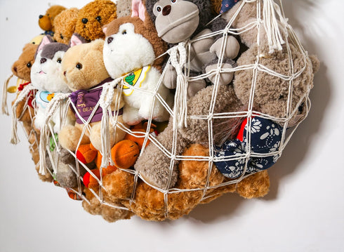 YKBU Hammock (Cream,49" Stuffy Animal Net for Stuffed Animals Storage Macrame Stuffed Animal Toy Display Plush Toy