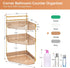 Counter Countertop, 3-Tier) Corner Bathroom Organizer with Makeup Brush Holder & Toothbrush Holders, Makeup Organizer