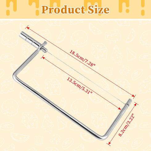 Cheese Slicer Cutter Accessories Steel Wire Sturdy Butter Slicer Portable Butter Slice Cutter Cheese for Kitchen, 6 inch by Leefasy