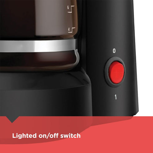 5-Cup DCM600B BLACK+DECKER Coffeemaker, Black