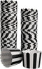 100 Pack Black and White Stripes Muffin Liners - Elegant Baking Cups for Cupcakes, Birthday Parties, Weddings
