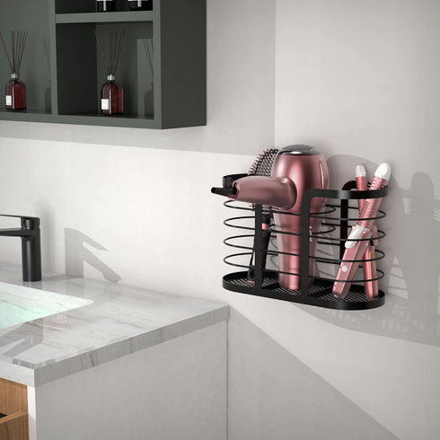 YIGII Hair Tool Organizer, Dryer Holder for Bathroom Care & Styling Tools Storage Basket
