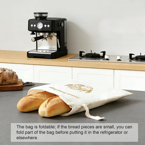 Lorine 13 17'', (1 Beeswax Lining Bread Bags, Reusable Bread Bags for Homemade & Sourdough Bread, Large capacity *