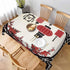 TKS MITLAN 60 84 Inch 6-8 Chinese Lantern Decorative Rectangle Tablecloth Festival Window Flower Cherry Pattern