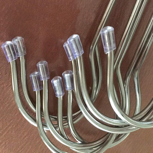 Maydahui 5 PCS Extra Long 16 inch S Shaped Hooks, Stainless Steel Large Size Silver Hanger