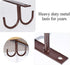 Mocoum Under Cabinet Mug Rack, Rustic Organizer Rack with 12 Hanging Hooks for Mugs, Coffee Cups (Brown-3 Pack)