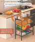 Tigerden 4-Tier Kitchen Fruit and Vegetable Storage Rack, Fruit Basket Stand, Freestanding Snack Display Organizer