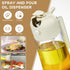 Oil Sprayer for Cooking 2pcs,2 in 1 Oil Dispenser and Oil Sprayer 16oz/470ml-DWTS Glass Oil Spray Bottle,Mist Olive Oil Dispenser for Kitchen,Air Fryer,Salad, Grill (White)