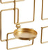 79 2 Set 2, 5"W, 13"H, Deco Metal Geometric Tealight Plate Wall Sconce, of Gold