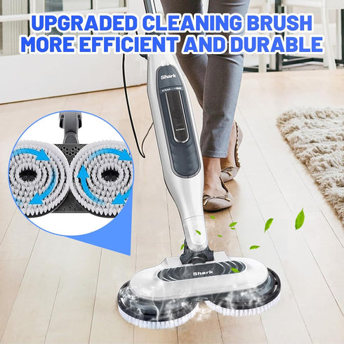 Vanclearidea S7000 S8201/S8001/S7201 Models-2 Pack Upgraded Steam Mop Pads for Shark Series - Replacement Brush Heads