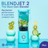 BlendJet Portable Blender - 16oz BlendJet 2 Cordless Mini Travel Blender, USB-C Rechargeable & Self Cleaning, Mint