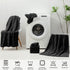 18 Set-6 Sheets,6 Towels,6 Set Pcs Black Woven Family Towels Bath Hand Washcloths Soft Polyester Towels Absorbent