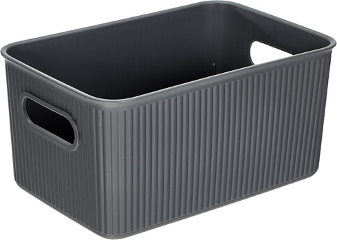 Baobab Multi-purpose Storage Basket, Medium with 5 Litres Capacity, Grey Anthracite, 18.1 x 27.2 x 13
