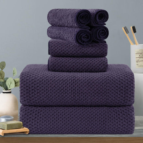 8-Piece Purplr Bath Towels Set,2 Oversized Large Bath Towels Sheet,2 Hand Towels