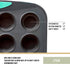 Trudeau Structure Silicone Muffin Pan, 24 Cup Mini, Grey and Mint