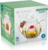 Teabloom Heatproof Borosilicate Glass Teapot (40 OZ) with Removable Loose Tea Infuser and 2 Blooming Teas