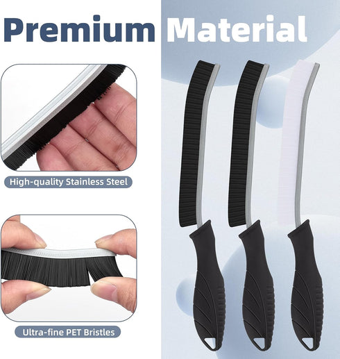 Hard Bristle Crevice Cleaning Brush: Multifunctional Gap Cleaning Tools for Kitchen, Bathroom, and Vehicle