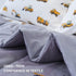 Set 4-Piece 3D Set, Cokouchyi Twin Size Comforter for Boys, Bed in a Bag, Construction Bedding Comforter Sheet Ultra