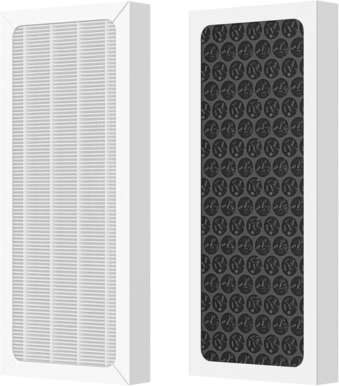 2 Pack Upgraded 3-in-1 True HEPA Filter for Hamilton Beach 04383, 04384, 04386A, 04385, Replace Part#990051000