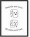 HAUS AND HUES Funny Bathroom Decor & Prints, Bathroom Humor Wall Decor, 12" x 16" UNFRAMED (Beard/Mullet)