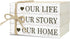 Ycyfckdr Decorative Books For Home Decor, Rustic Wood Book Stack For Table Decor,