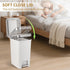 3 2.6 Small Bathroom Trash Can with Lid and Rolls Trash Bags, Step Pedal Wastebasket Plastic Garbage Can with Pop-Up