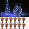 YJFWAL Upgraded 12 Pack Solar Wine Bottle Lights, 20 LEDs Waterproof Copper