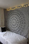 Popular Handicrafts Wall Hanging Tapestry - Hippie Mandala Bohemian Design, 54 x 82 Inches, Black & White