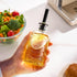 7OZ, Baalaka Glass Oil Bottles Olive Oil Dispenser Bottle for Kitchen with Metal Spout, Elegant Glass Cooking Dispenser