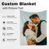 Custom Blanket with Picture Text Personalized Valentines Gift for Girlfriend Boyfriend Customized Throw Blanket