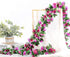 Miracliy 9Pcs 74FT Purple Flower Garland, Artificial Rose Arch Vines for Wedding Decoration
