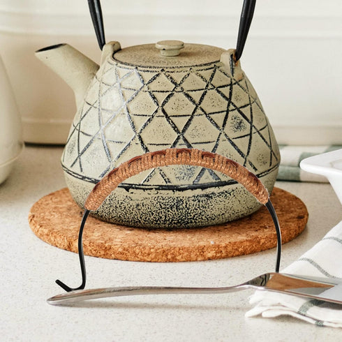 Hemoton Ceramic Teapot Handle, Adjustable Rope Wrapped U-Shape Replacement for Chinese Teapot