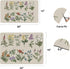 LOKHOM Dish Drying Mat for Kitchen Counter - 18"x24" Absorbent Mat with Vintage Sage Flower Herbs