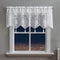 Sheer White Lace Curtain Valance for Kitchen Small Window, Boho Floral Rose Pattern, 1 Panel 52"×18" for Living Room,