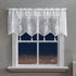 Sheer White Lace Curtain Valance for Kitchen Small Window, Boho Floral Rose Pattern, 1 Panel 52"×18" for Living Room,