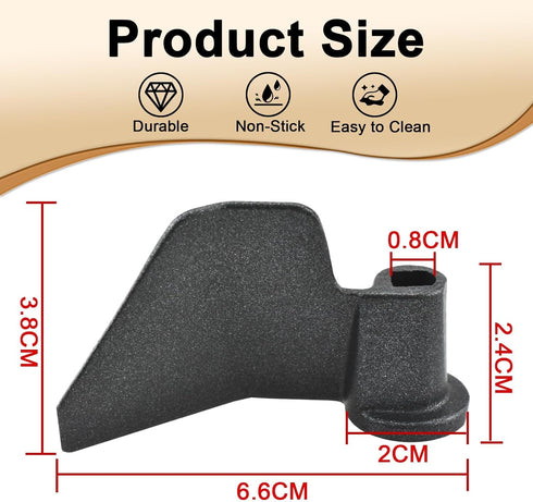 2 Pcs Bread Maker Kneading Paddle CBK-110KP, Stainless Steel Bread Machine Paddle Mixing Kneading Blade Replacement for Most Bread Maker (Black)