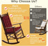 Set 1 Pack 20x20 Inch Rocking Chair Cushion Indoor Extra Large Rocking Chair Pads High Back Non Slip Textured Seat
