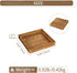 9.8" Hanobe Square Wooden Ottoman Tray: Small Square Tray Torched Wood Farm House Serving Plate for Coffee Table Rustic