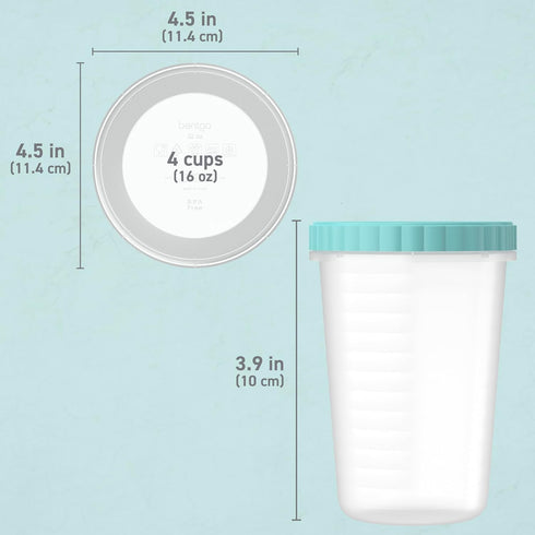 20 32 oz Bentgo Prep - Piece fl Leak-Proof Deli Containers with Lids, Food Storage for Meal Prep, Twist-Top, Reusable