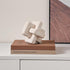 Dneuoir 3-Link Knot Resin Travertine Decor, Coffee Table Decor, Book Shelf Entry Table Decoration, Boho Decorative
