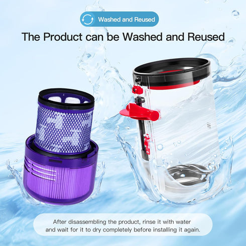 Upgraded Canister Replacement, Compatible with Dyson V11 Torque Drive, V11 Animal, V11 Complete, V15 Extra, Parts