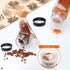 Gakshzbds 15 Pack 8oz Glass Spice Jars with Grinders, Square Spice Bottles with Deeper Shaker Lids & Airtight Metal